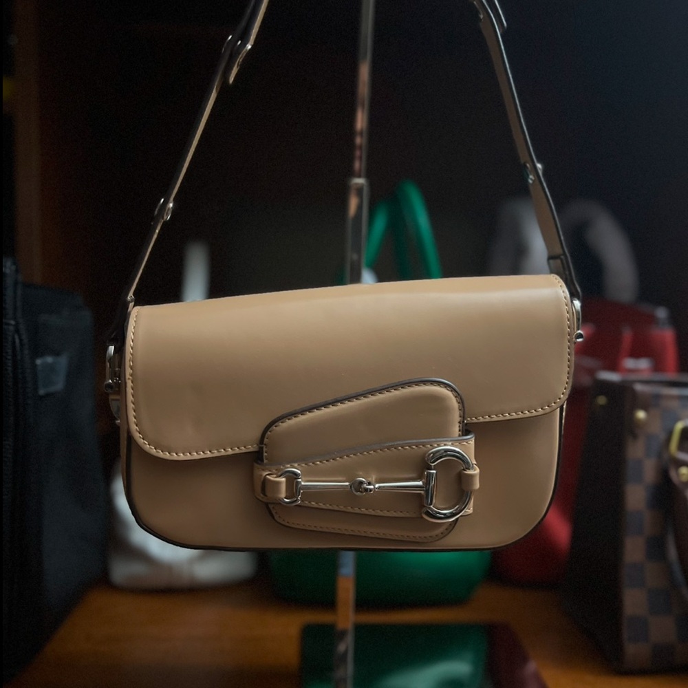 Tan Leather Shoulder Bag